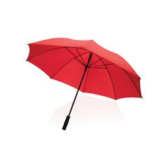 Vue Parapluie tempête 30" en rPET 190T Impact AWARE™ de couleur rouge| Krokrodeal