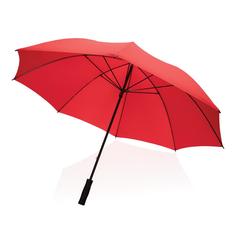 Vue Parapluie tempête 30" en rPET 190T Impact AWARE™ de couleur rouge| Krokrodeal