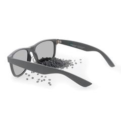 Vue Lunettes de soleil en plastique recyclé GRS de couleur gris| Krokrodeal