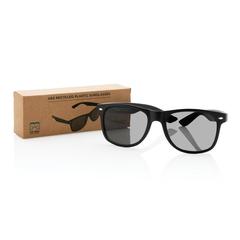 Vue Lunettes de soleil en plastique recyclé GRS de couleur noir| Krokrodeal
