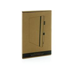 Vue Set avec carnet et crayon infini en bambou de couleur marron| Krokrodeal