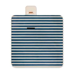 Vue VINGA Petite couverture pique-nique en rPET GRS Alba de couleur bleu| Krokrodeal