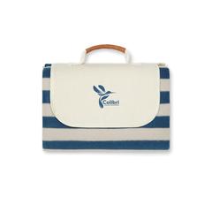Vue VINGA Petite couverture pique-nique en rPET GRS Alba de couleur bleu| Krokrodeal