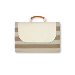 Vue VINGA Petite couverture pique-nique en rPET GRS Alba de couleur marron| Krokrodeal