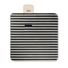 Vue VINGA Petite couverture pique-nique en rPET GRS Alba de couleur noir| Krokrodeal