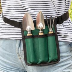 Vue Set de 3 outils de jardin en bois de couleur noir| Krokrodeal