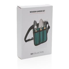 Vue Set de 3 outils de jardin en bois de couleur noir| Krokrodeal