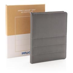 Vue Conférencier A5 Impact en rPET AWARE™ de couleur gris| Krokrodeal