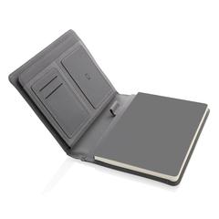 Vue Conférencier A5 Impact en rPET AWARE™ de couleur gris| Krokrodeal