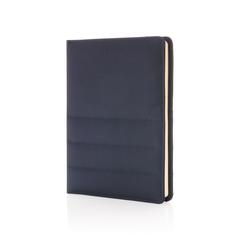 Vue Conférencier A5 Impact en rPET AWARE™ de couleur bleu| Krokrodeal
