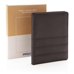 Vue Conférencier A5 Impact en rPET AWARE™ de couleur noir| Krokrodeal