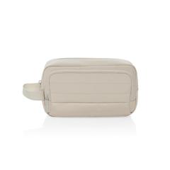 Vue Trousse de toilette en rPET AWARE™ Armond de couleur beige| Krokrodeal