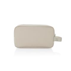 Vue Trousse de toilette en rPET AWARE™ Armond de couleur beige| Krokrodeal