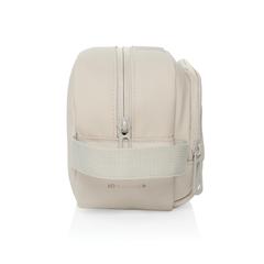 Vue Trousse de toilette en rPET AWARE™ Armond de couleur beige| Krokrodeal