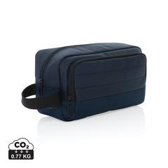Vue Trousse de toilette en rPET AWARE™ Armond de couleur bleu| Krokrodeal