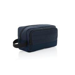 Vue Trousse de toilette en rPET AWARE™ Armond de couleur bleu| Krokrodeal