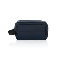 Vue Trousse de toilette en rPET AWARE™ Armond de couleur bleu| Krokrodeal