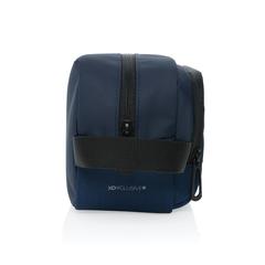 Vue Trousse de toilette en rPET AWARE™ Armond de couleur bleu| Krokrodeal