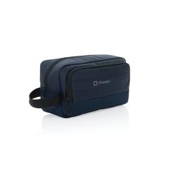 Vue Trousse de toilette en rPET AWARE™ Armond de couleur bleu| Krokrodeal