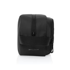 Vue Trousse de toilette en rPET AWARE™ Armond de couleur noir| Krokrodeal