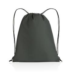 Vue Sac cordelettes en rPET 190T Impact AWARE™ de couleur gris| Krokrodeal