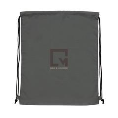 Vue Sac cordelettes en rPET 190T Impact AWARE™ de couleur gris| Krokrodeal