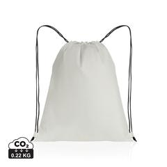Vue Sac cordelettes en rPET 190T Impact AWARE™ de couleur blanc| Krokrodeal