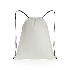 Vue Sac cordelettes en rPET 190T Impact AWARE™ de couleur blanc| Krokrodeal