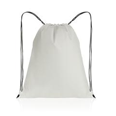 Vue Sac cordelettes en rPET 190T Impact AWARE™ de couleur blanc| Krokrodeal