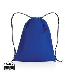 Vue Sac cordelettes en rPET 190T Impact AWARE™ de couleur bleu| Krokrodeal