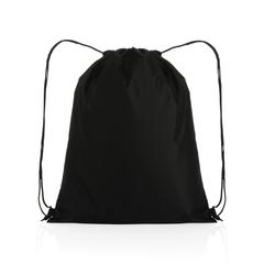 Vue Sac cordelettes en rPET 190T Impact AWARE™ de couleur noir| Krokrodeal
