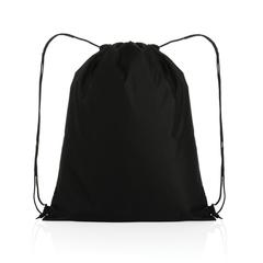 Vue Sac cordelettes en rPET 190T Impact AWARE™ de couleur noir| Krokrodeal