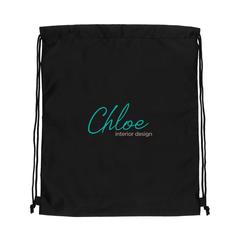 Vue Sac cordelettes en rPET 190T Impact AWARE™ de couleur noir| Krokrodeal