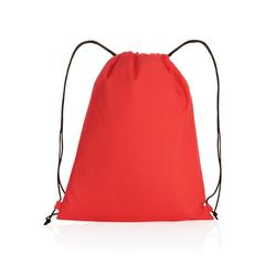 Vue Sac cordelettes en rPET 190T Impact AWARE™ de couleur rouge| Krokrodeal