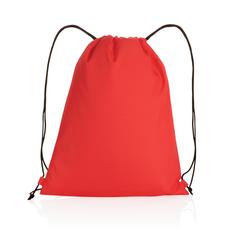 Vue Sac cordelettes en rPET 190T Impact AWARE™ de couleur rouge| Krokrodeal