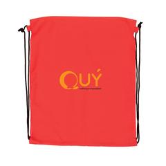 Vue Sac cordelettes en rPET 190T Impact AWARE™ de couleur rouge| Krokrodeal
