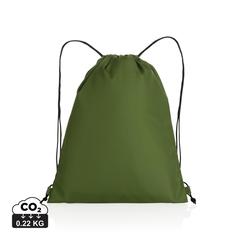Vue Sac cordelettes en rPET 190T Impact AWARE™ de couleur vert| Krokrodeal