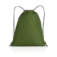 Vue Sac cordelettes en rPET 190T Impact AWARE™ de couleur vert| Krokrodeal