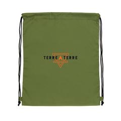 Vue Sac cordelettes en rPET 190T Impact AWARE™ de couleur vert| Krokrodeal