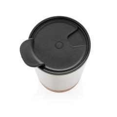 Vue Tasse à café en liège et en acier inoxydable GRS de couleur gris| Krokrodeal