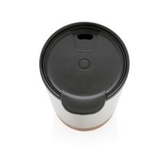 Vue Tasse à café en liège et en acier inoxydable GRS de couleur gris| Krokrodeal