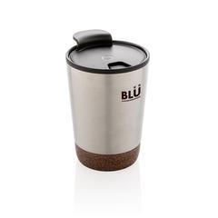 Vue Tasse à café en liège et en acier inoxydable GRS de couleur gris| Krokrodeal