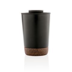 Vue Tasse à café en liège et en acier inoxydable GRS de couleur noir| Krokrodeal