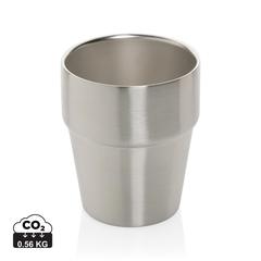 Vue Tasse à café 300ml à double paroi en acier RCS Clark de couleur gris| Krokrodeal