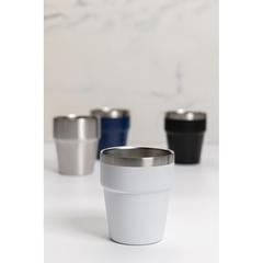 Vue Tasse à café 300ml à double paroi en acier RCS Clark de couleur gris| Krokrodeal