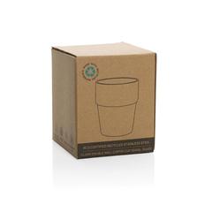 Vue Tasse à café 300ml à double paroi en acier RCS Clark de couleur gris| Krokrodeal