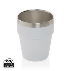 Vue Tasse à café 300ml à double paroi en acier RCS Clark de couleur blanc| Krokrodeal