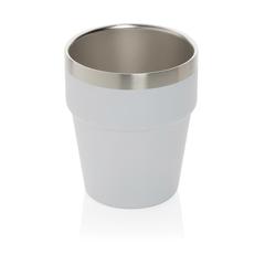 Vue Tasse à café 300ml à double paroi en acier RCS Clark de couleur blanc| Krokrodeal
