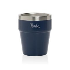 Vue Tasse à café 300ml à double paroi en acier RCS Clark de couleur bleu| Krokrodeal