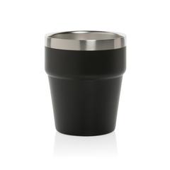 Vue Tasse à café 300ml à double paroi en acier RCS Clark de couleur noir| Krokrodeal